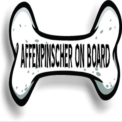 Affenpinscher on Board Car Magnet Bumper Sticker 3"x7"