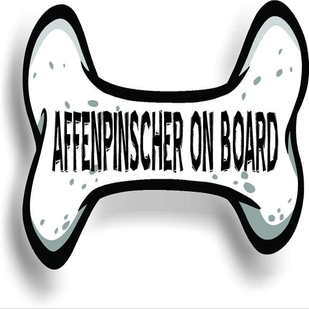 Affenpinscher on Board Car Magnet Bumper Sticker 3"x7"