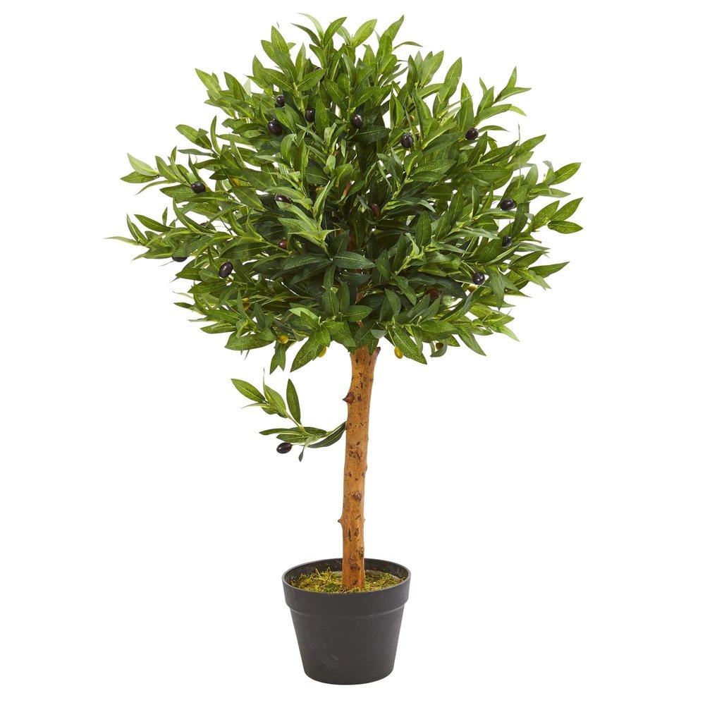 34" Olive Topiary Artificial Tree Uv Resistant (Indoor/Outdoor)