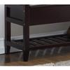 Espresso Storage Shoe Bench Brown Modern Contemporary Solid Fabric Wood Distressed view 4