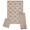 3-Piece Indoor Area Rug Set - Non-Slip Rug Set Includes Large Area Rug with Hallway Runner & Door Mat - Living Room, Bedroom, Kitchen & Entryway Rugs - Landon Tan - Achim Home Decor view 1
