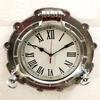 Antique Marine Brass Ship Porthole Clock 15" inches Nautical Wall Clock Home Decor view 2