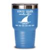 Auntie Shark Needs Coffee Tumbler Funny Auntie Gifts for Aunt Birthday Gift for Auntie Mugs for Aunt Tea Cup for Women view 1