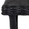 Black Wicker X-Bench - 22" X 19.5" Solid Farmhouse Rattan Wood view 4
