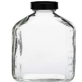6 Ounce Clear Glass Graduated Oval RX Medicine/Liquor Bottles w/Caps-48 Pack