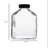 6 Ounce Clear Glass Graduated Oval RX Medicine/Liquor Bottles w/Caps-48 Pack view 2