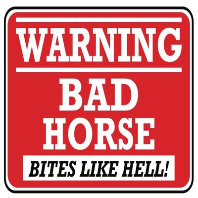 Great American Signs Bad Horse...Bites Like Hell - Sign- #PS-482