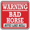 Great American Signs Bad Horse...Bites Like Hell - Sign- #PS-482 view 1