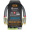 0.5 Foot RCA Cable Pair - Gotham GAC-1 Ultra Pro - Low-Cap (21pF/ft) Audio Interconnect Cable with Amphenol ACPR Die-Cast, Gold Plated RCA Connectors view 1