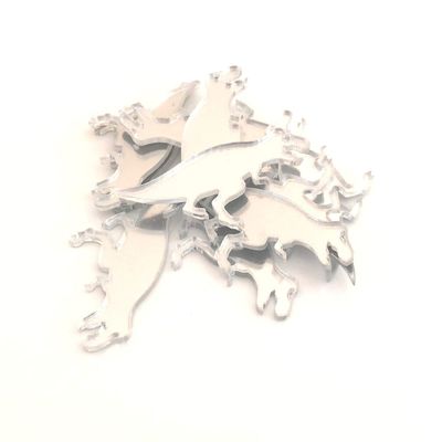 T-Rex Shaped Craft Mirrors, Set of 10, Shatterproof Acrylic, Pack of 4 X