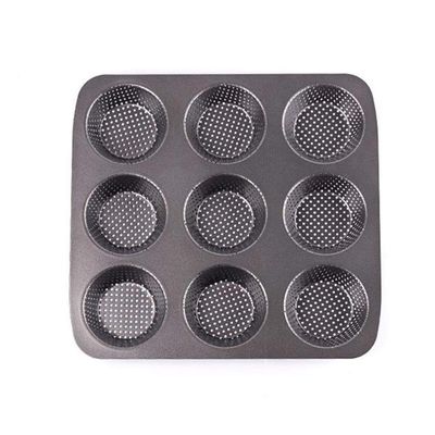 Bakeware, Nine Holes Not Sticky Baking Dish Cup Cake Muffin Bread Home Baking Not Sticky Carbon Steel