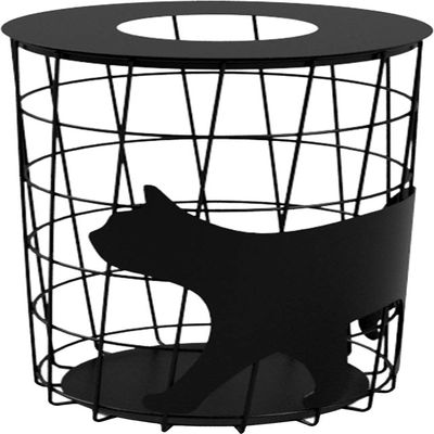 Alta AR0406058 Black Cat Wire Basket, Small, H 12.8 x W 9.0 x D 9.0 inches (324 x 228 x 228