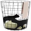 Alta AR0406058 Black Cat Wire Basket, Small, H 12.8 x W 9.0 x D 9.0 inches (324 x 228 x 228 view 2