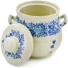 Polmedia Polish Pottery Garlic and Onion Jar UNIKAT - Delicate Blue Pattern Handmade in Boleslawiec Poland by Ceramika Artystyczna + Certificate of Authenticity view 2