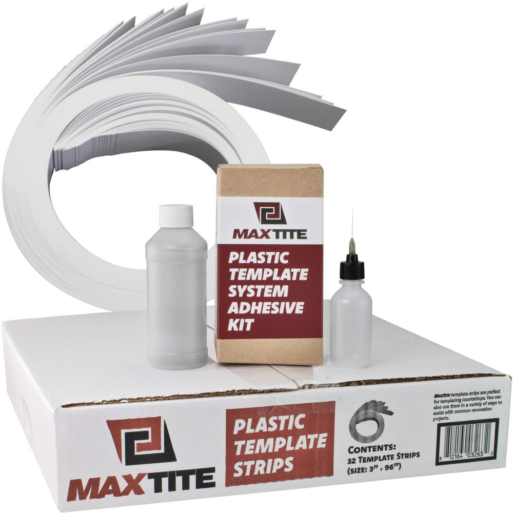 MAXTITE Plastic Template System (32 Strips) with Adhesive Glue and Applicator Kit