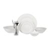10 Strawberry Street Nova White Round 62-Piece Dinnerware Set, Service for 6 view 2