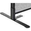 Global Industrial 60-1/4"W x 73-1/2"H Deluxe Freestanding 2-Panel Corner Divider with Partial Window, Gray view 3