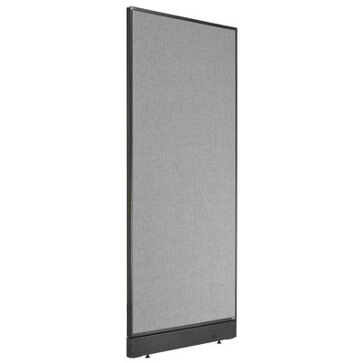 Global Industrial 24-1/4"W x 64" H Office Partition Panel with Pass-Thru Cable, Gray