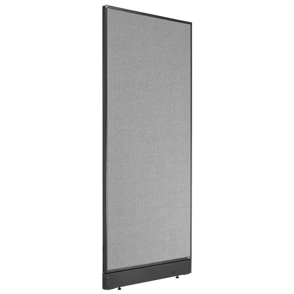 Global Industrial 24-1/4"W x 64" H Office Partition Panel with Pass-Thru Cable, Gray