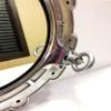 15" Nickel Plated Canal Boat Porthole-Window Ship Round Mirror Wall Decorative view 3