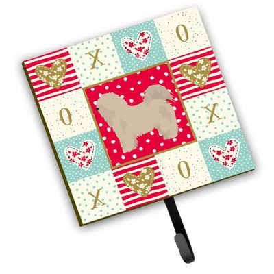 Caroline's Treasures CK5870SH4 Odis Love Leash or Key Holder, Red, Wall Hooks, Key Hooks Holder, Coat Rack Wall Mount, Coat Hooks, Hooks for Hanging Keys, Towels, Aprons, Leashes,