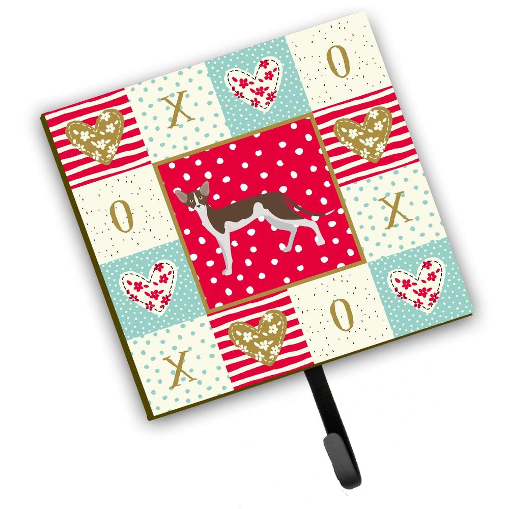 Caroline's Treasures CK5668SH4 Oriental Shorthair #2 Cat Love Leash or Key Holder, Red, Wall Hooks, Key Hooks Holder, Coat Rack Wall Mount, Coat Hooks, Hooks for Hanging Keys, Towels, Aprons, Leashes,