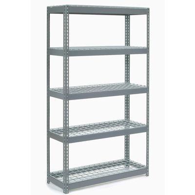 Global Industrial Boltless Extra Heavy Duty Shelving 48" W x 12" D x 72" H, 5 Shelves, Wire Deck