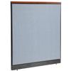 Global Industrial 60-1/4"W x 65-1/2"H Deluxe Office Partition Panel with Pass Thru Cable, Blue view 1