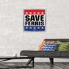 Trends International FERRIS BUELLER - SAVE Wall Poster, 14.725" x 22.375", Silver Framed Version view 2