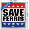 Trends International FERRIS BUELLER - SAVE Wall Poster, 14.725" x 22.375", Silver Framed Version view 3