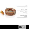 AdHoc Tuto Decorative Teapot and Food Warmer - Portable Warmer for Food & Drinks - Wood Warming Plate with Stainless Steel Plate - Warmer for Mid-Sized & Smaller-Sized Teapots view 2