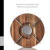 AdHoc Tuto Decorative Teapot and Food Warmer - Portable Warmer for Food & Drinks - Wood Warming Plate with Stainless Steel Plate - Warmer for Mid-Sized & Smaller-Sized Teapots view 4