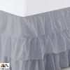 ARlinen Multi-Ruffle Bed Skirt -Full Light Grey Bedskirt- Unique Design- Three Ruffled Tier Layer-Waterfall Dust Ruffle bedskirt Split Corner with Platform Up to 10 Inch Deep Mattress. view 2