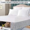 ARlinen Multi-Ruffle Bed Skirt -Full Light Grey Bedskirt- Unique Design- Three Ruffled Tier Layer-Waterfall Dust Ruffle bedskirt Split Corner with Platform Up to 10 Inch Deep Mattress. view 4