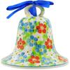 Polmedia Polish Pottery Bell Ornament UNIKAT - Colorful Dizziness Pattern Handmade in Boleslawiec Poland by Ceramika Artystyczna + Certificate of Authenticity view 3