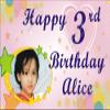 28" X 46" Custom Personalized Happy Birthday Party Banner with Your Photo view 1