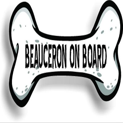 Beauceron on Board Car Magnet Bumper Sticker 3"x7"