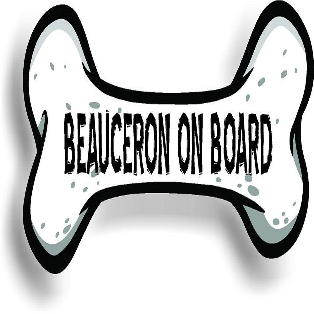 Beauceron on Board Car Magnet Bumper Sticker 3"x7"