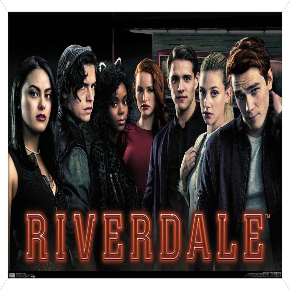 Trends International Riverdale - The Gang Wall Poster, 22.375" x 34", White Framed Version