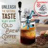 NutriChef Nitro Cold Brew Coffee Maker - Home Brew Coffee Keg, Nitrogen Coffee Machine Dispenser System w/ Pressure Relieving Valve Kit & Stout Creamer Faucet, Stainless steel - NutriChef NCNTROCB10 view 2