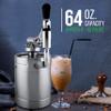 NutriChef Nitro Cold Brew Coffee Maker - Home Brew Coffee Keg, Nitrogen Coffee Machine Dispenser System w/ Pressure Relieving Valve Kit & Stout Creamer Faucet, Stainless steel - NutriChef NCNTROCB10 view 3
