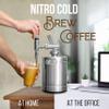 NutriChef Nitro Cold Brew Coffee Maker - Home Brew Coffee Keg, Nitrogen Coffee Machine Dispenser System w/ Pressure Relieving Valve Kit & Stout Creamer Faucet, Stainless steel - NutriChef NCNTROCB10 view 4