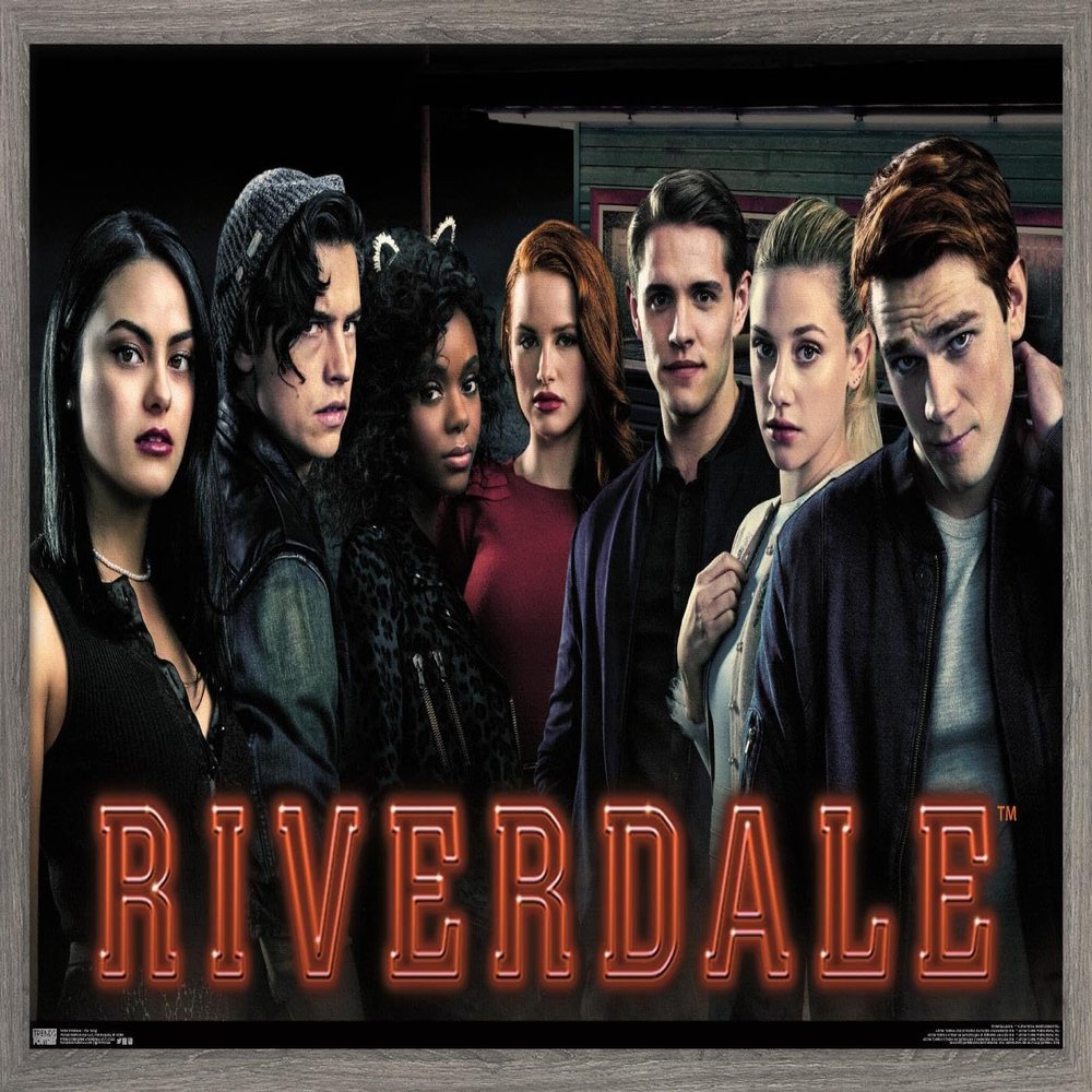 Trends International Riverdale - The Gang Wall Poster, 14.725" x 22.375", Barnwood Framed Version