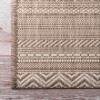 nuLOOM 3' x 5' Outdoor Performance Area Rug, OEKO-TEX Certified, Weather Resistant, High Traffic, Patio, Balcony, Outside, Erlinda Beige view 2