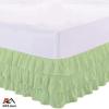 ARlinen Multi-Ruffle Bed Skirt -King Sage Bedskirt- Unique Design- Three Ruffled Tier Layer-Waterfall Dust Ruffle bedskirt Split Corner with Platform Up to 15 Inch Deep Mattress. view 2