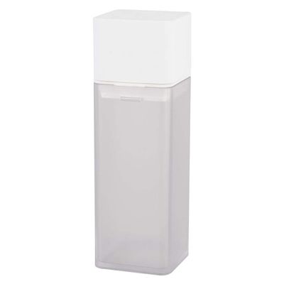 Yamazaki 4842 Refill Seasoning Bottle, White, Approx. 2.2 x 2.2 x 6.8 inches (5.5 x 5.7 x 17.2 cm), Tower Seal, Easy to Open and Close, Disassembles and Washes, Clean, 8.8 fl oz (250 ml)