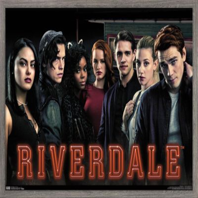 Trends International Riverdale - The Gang Wall Poster, 22.375" x 34", Barnwood Framed Version
