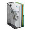 Relaxdays Mesh Magazine File Holder, A4 Metal Document Storage, Office Desk Organiser, Wide, HxWxD: 32x16x24.5 cm, Black, Steel, 1 Item view 1