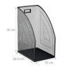 Relaxdays Mesh Magazine File Holder, A4 Metal Document Storage, Office Desk Organiser, Wide, HxWxD: 32x16x24.5 cm, Black, Steel, 1 Item view 4