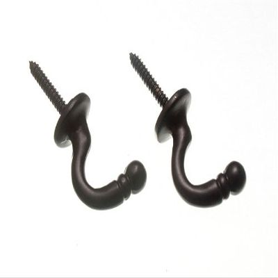 12 Pairs of Curtain Drape TIE Hold Backs Ball END Black Metal 40mm